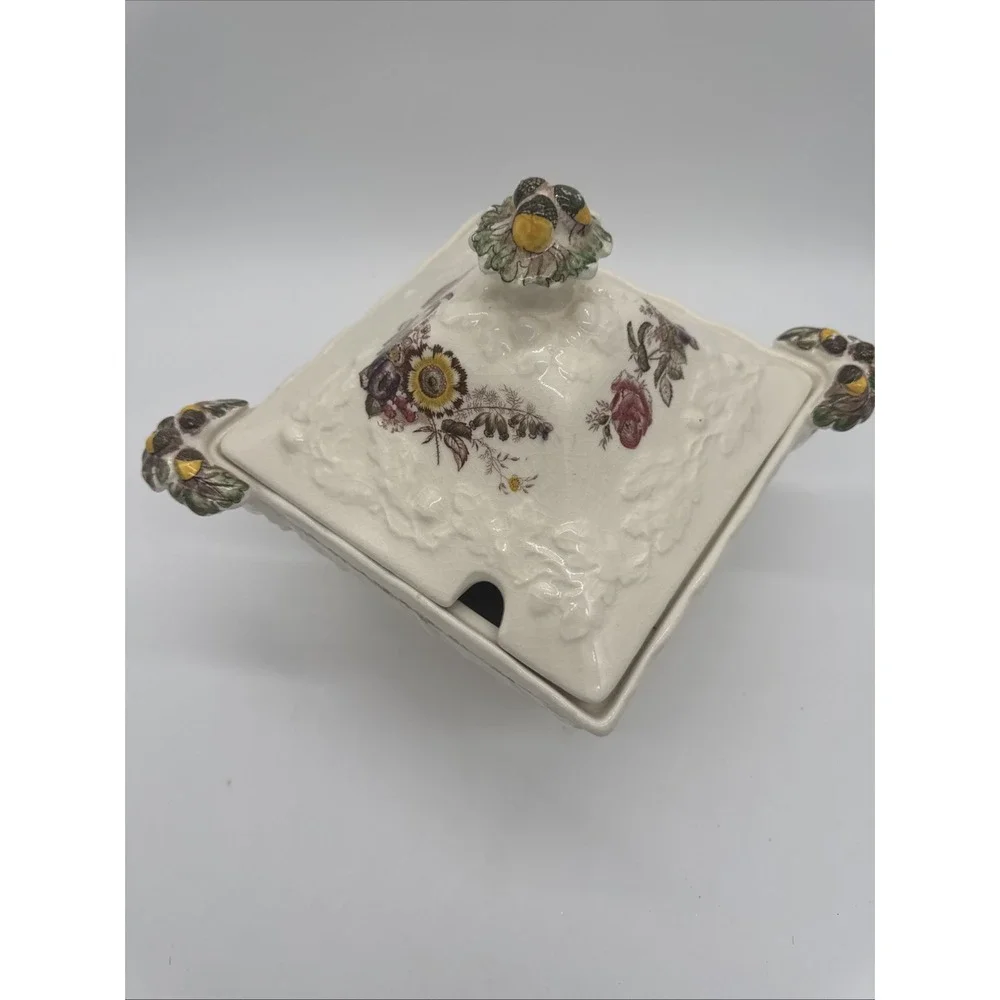 Vintage Mason's  FRIARSWOOD  Ironstone SQUARE SOUP TUREEN Large